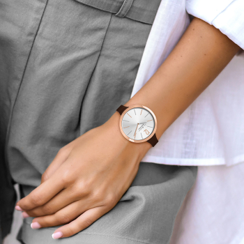 Jacques Lemans La Passion LP-115C Damen Uhr Edelstahl Leder Quarz 5Bar